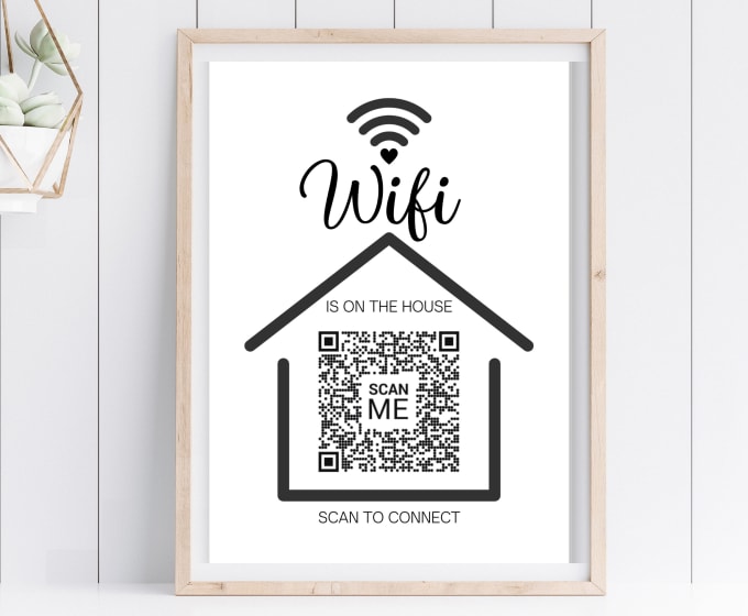 Gig Preview - Create wifi qr code sign for you