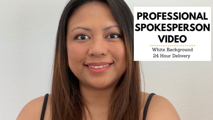 Gig Preview - Be your professional spokesperson with white background