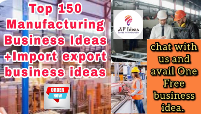 Gig Preview - Give manufacturing dropshipping business ideas import export