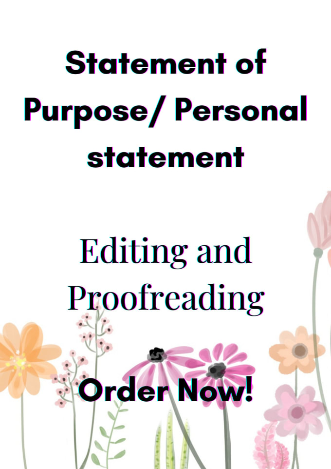 Gig Preview - Professionally edit and proofread your statement of purpose, personal statement