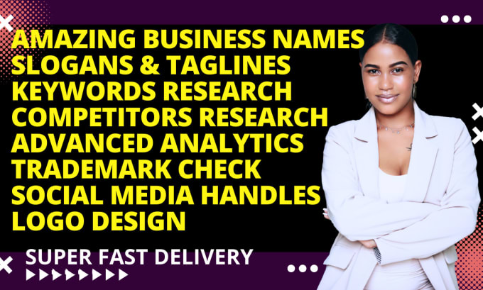 Gig Preview - Develop captivating business names product names brand names, slogans domain gtg