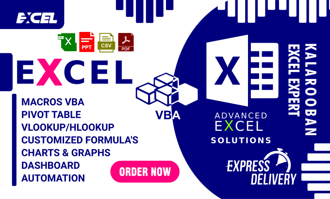 Gig Preview - Create any excel formula, excel macro, excel vba and charts