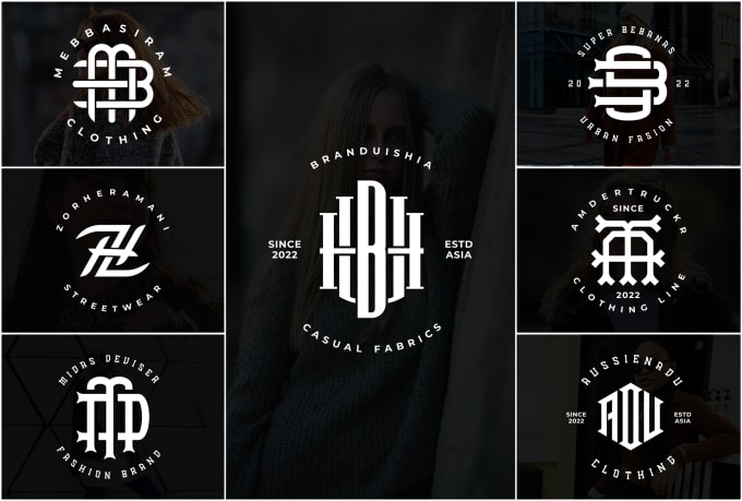 Gig Preview - Do initial letters monogram fashion urban streetwear clothing brand logo design