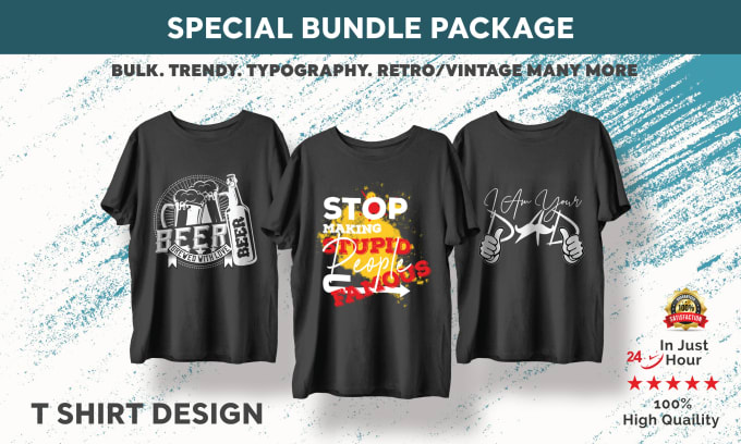 Gig Preview - Create custom amazing typography and t shirt design