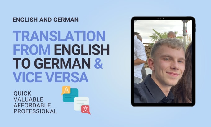 Gig Preview - Do german to english translations and vice versa