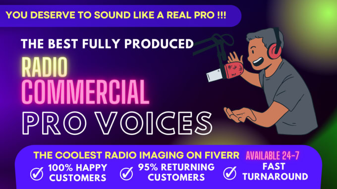 Gig Preview - Produce best radio commercial on fiverr