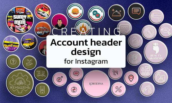 Gig Preview - Design instagram profile photo and highlight covers