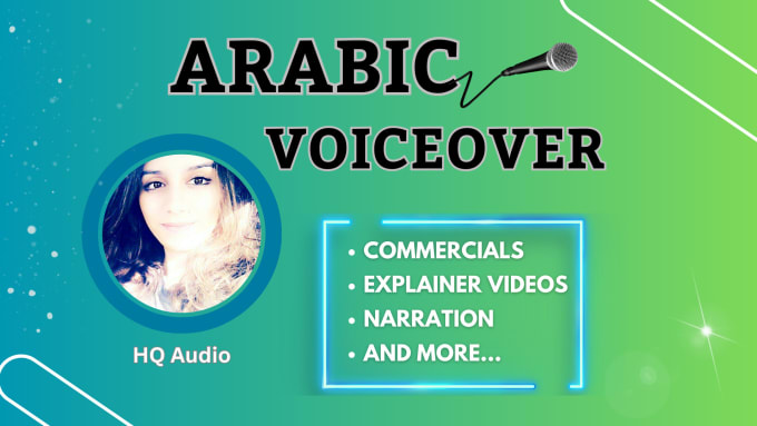 Gig Preview - Record arabic female voiceover for you