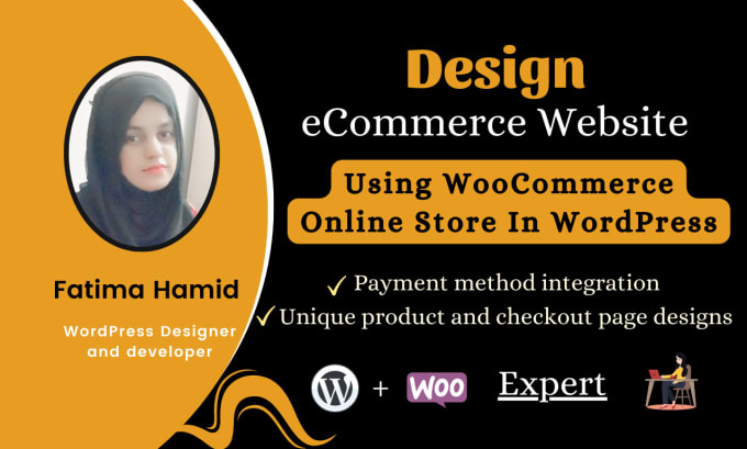 Gig Preview - Design ecommerce website using woocommerce online store in wordpress