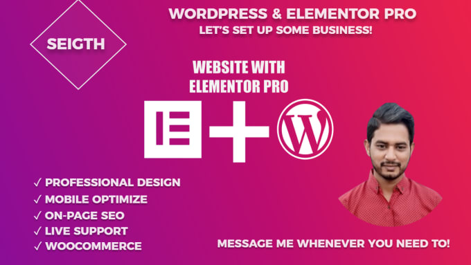 Gig Preview - Design business website with wordpress elementor pro