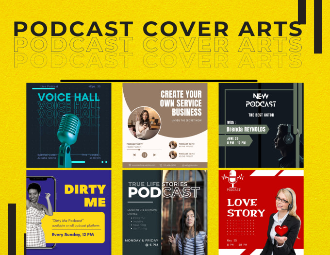 Gig Preview - Design a professional podcast cover, podcast logo, cover art