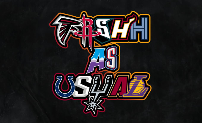 Mashup brand nba word logo, mlb, nfl, tshirt streetwear by Alexfjr