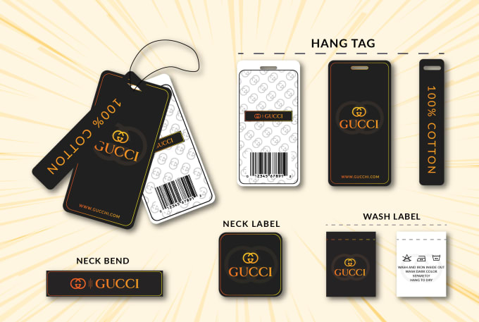 Design clothing labels, shirt tag, hang tag and neck tag by Muhammadusama99