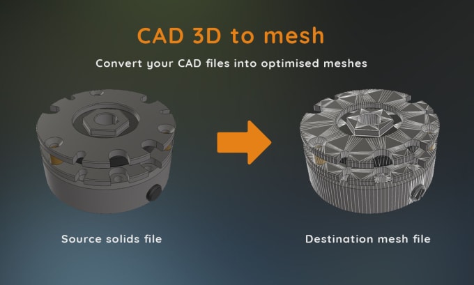 Gig Preview - Convert your 3d cad files into optimised mesh files