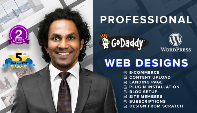 Gig Preview - Do custom godaddy web design or redesign, godaddy store and godaddy website SEO