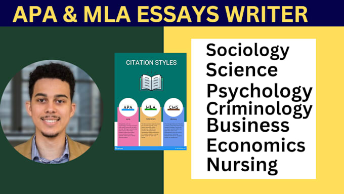 Gig Preview - Write apa, mla, and harvard essays in 3 hours, I will do reference and citation