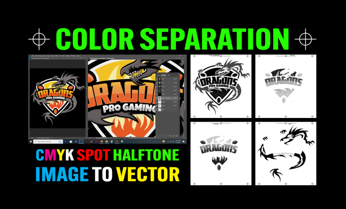 Gig Preview - Do color separation, vector, sharpen image, halftone for dtf, screen printing