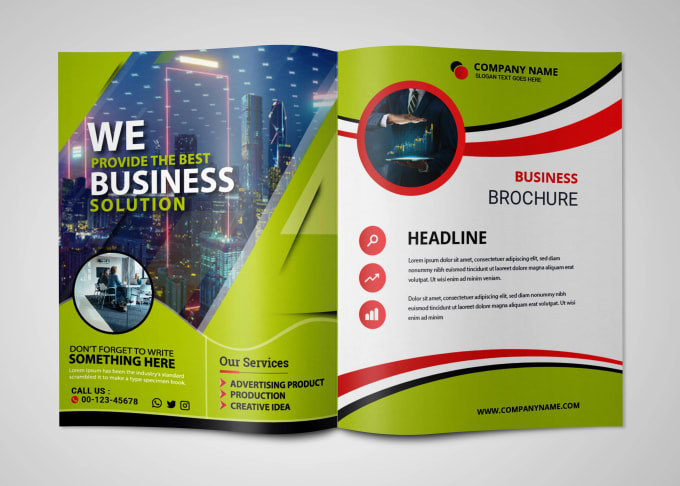 Gig Preview - Do urgent bifold, trifold, brochure design within 6 hours