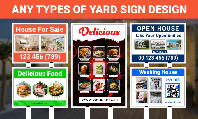 Gig Preview - Do lawn sign, signage, billboard, sign board and yard sign design