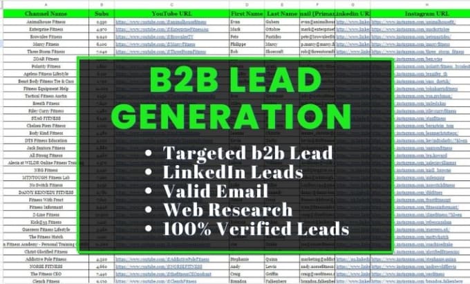 Gig Preview - Provide targeted b2b lead generation for your business