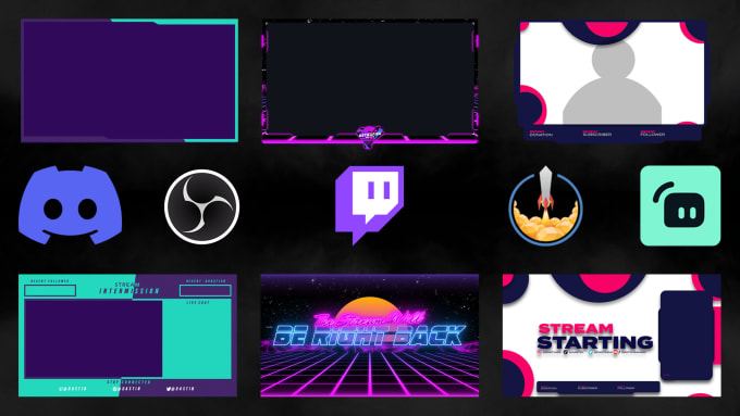 Gig Preview - Design custom animated twitch overlays, discord server, and setup alerts