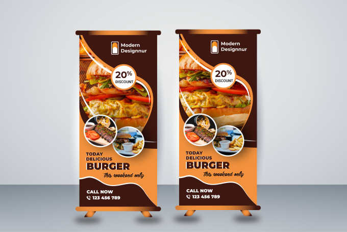 Gig Preview - Do urgent roll up banner, billboard, and outdoor banner design within 6 hours