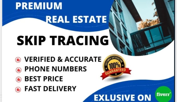 Gig Preview - Do real estate bulk skip tracing and accurate skip tracing