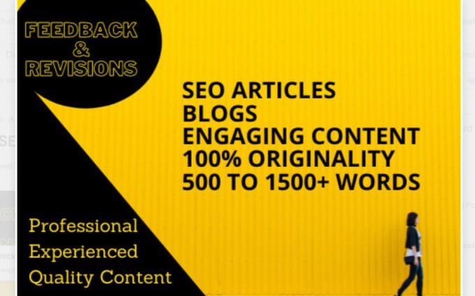 Gig Preview - Write SEO optimized articles and blog content