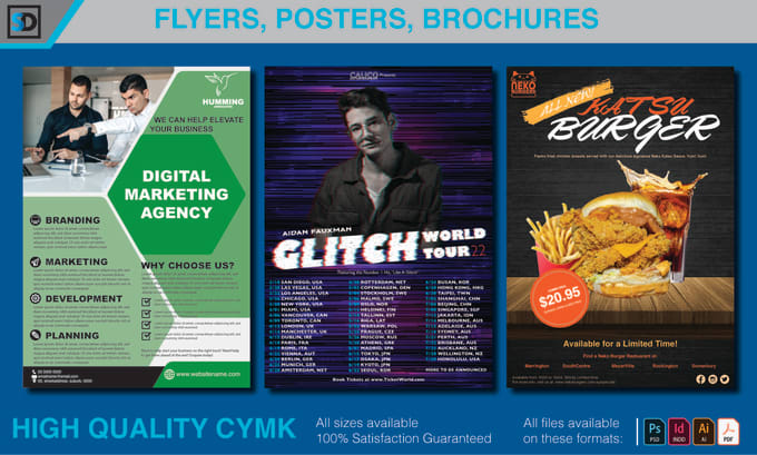 Gig Preview - Design an eye catching flyer, poster and brochure for you