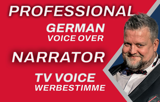 Gig Preview - Be your professional german male voice