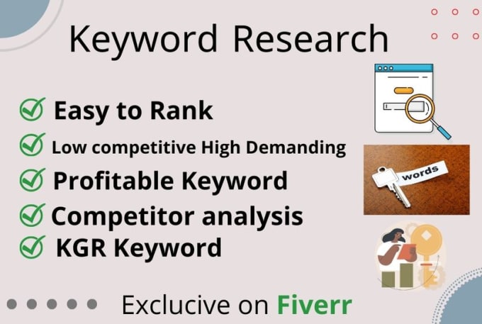 Gig Preview - Do profitable, low competitive, high demanding and competitor analysis key word