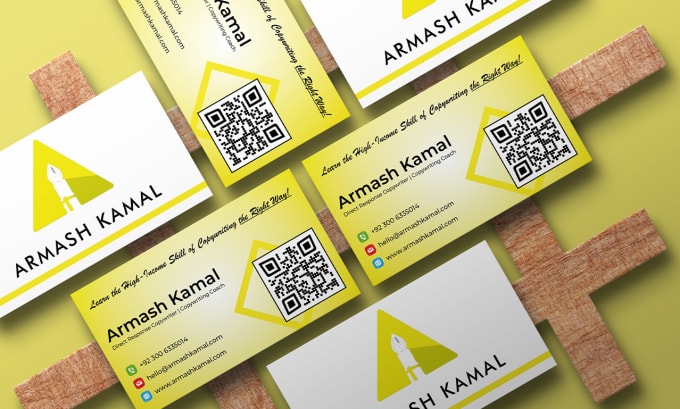 Gig Preview - Design professional business card with custom qr code