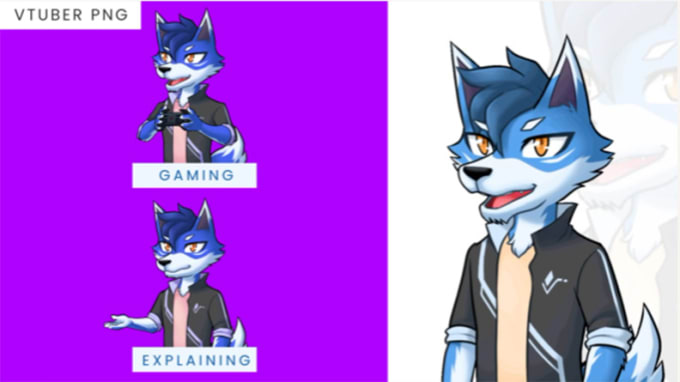 Gig Preview - Make a furry png tuber or GIF tuber animation for twitch or live2d streamer