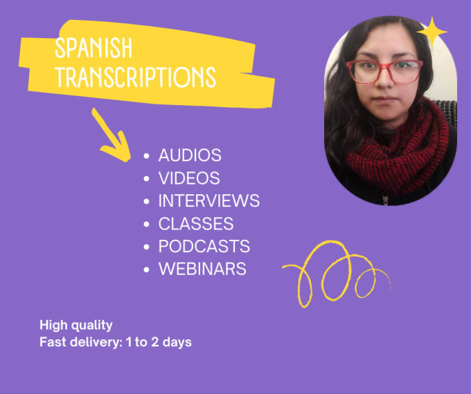 Bestseller - do spanish transcriptions of audios and videos