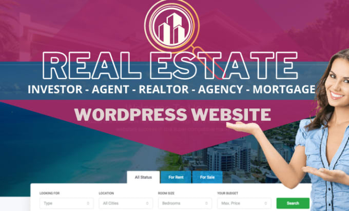 Gig Preview - Design professional real estate wordpress website using elementor