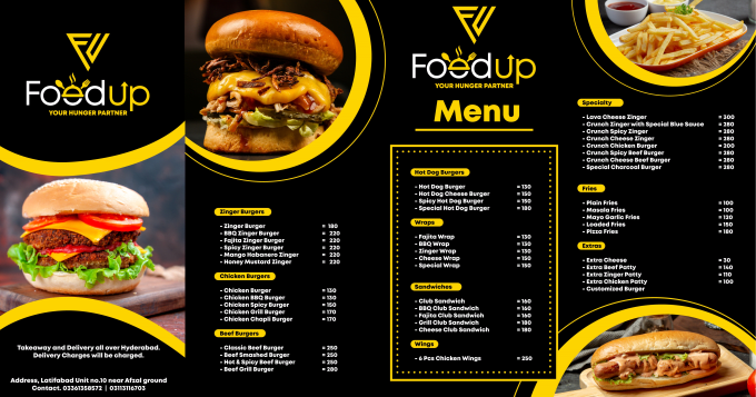 Gig Preview - Design your menu card