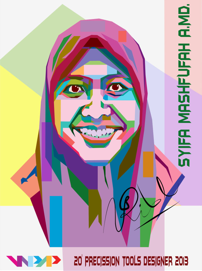 Gig Preview - Make your wpap illustration base on image you send