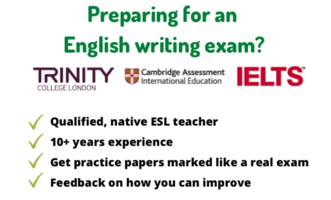 Gig Preview - Mark english exam practice papers like an examiner and give feedback