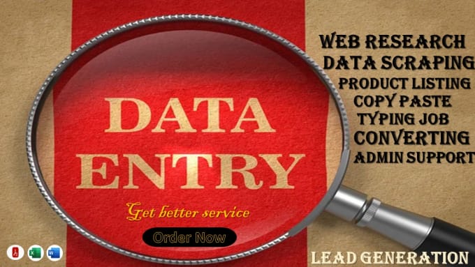 Gig Preview - Give data entry, copy paste, and lead generation service