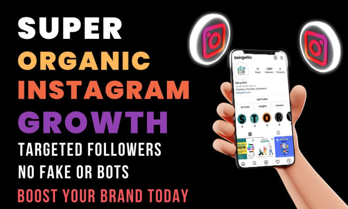 Gig Preview - Promote, market, grow your instagram with organic promotion