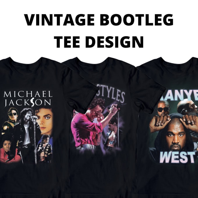 Gig Preview - Make custom vintage bootleg tshirt designs