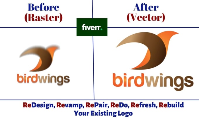 Bestseller - do remake, redo, revamp, refresh, redesign, refine,or enhance your existing logo