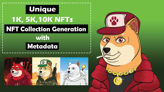 Gig Preview - Create and generate 10k nft collection for you