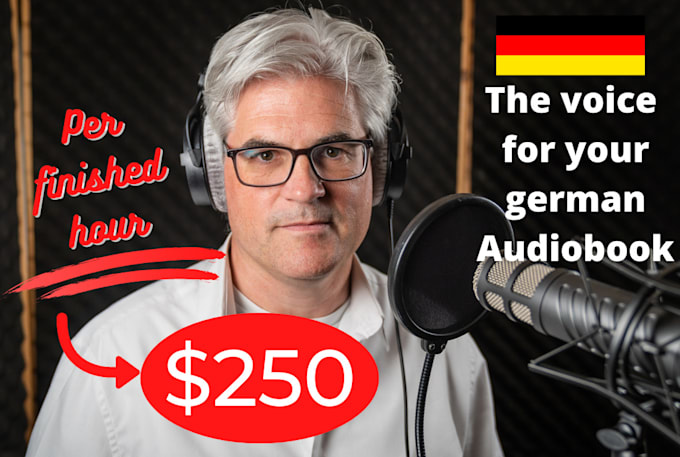 Gig Preview - Produce your audiobook in german language