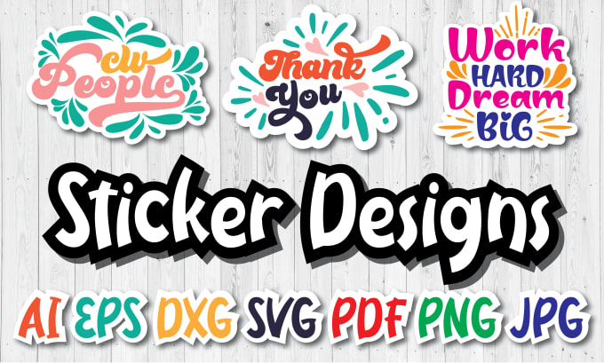 Gig Preview - Do premium typography sticker designs for small business labels