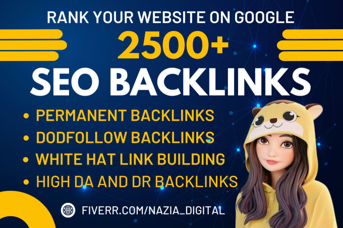 Gig Preview - 2500 high authority contextual dofollow SEO backlinks for website ranking