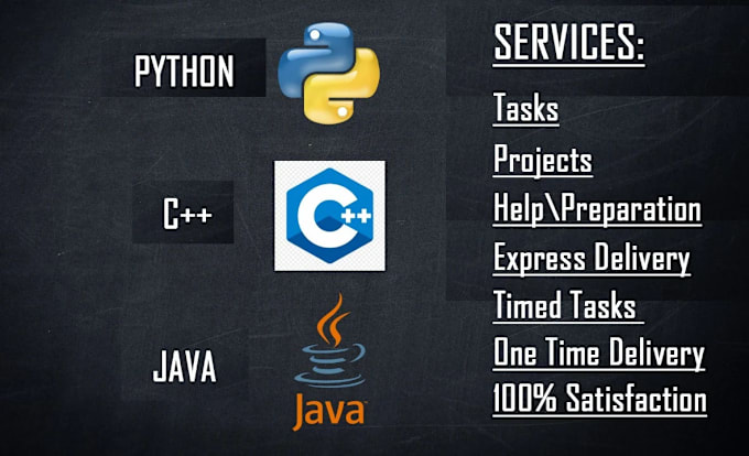 Gig Preview - Do python java cpp sql programming