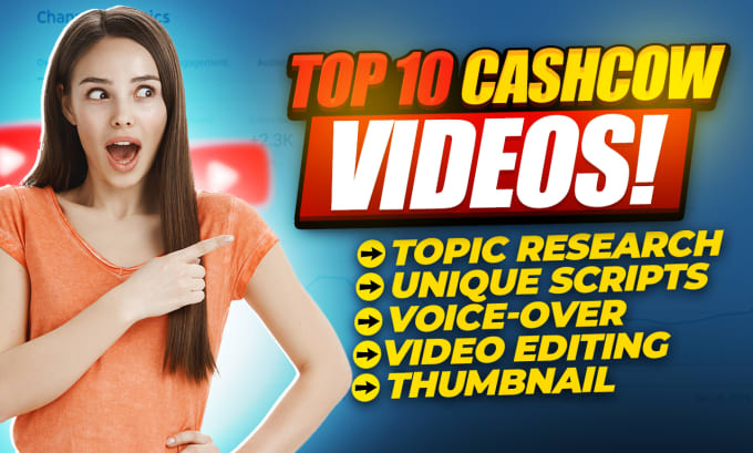 Gig Preview - Make faceless cash cow videos or youtube automation channel