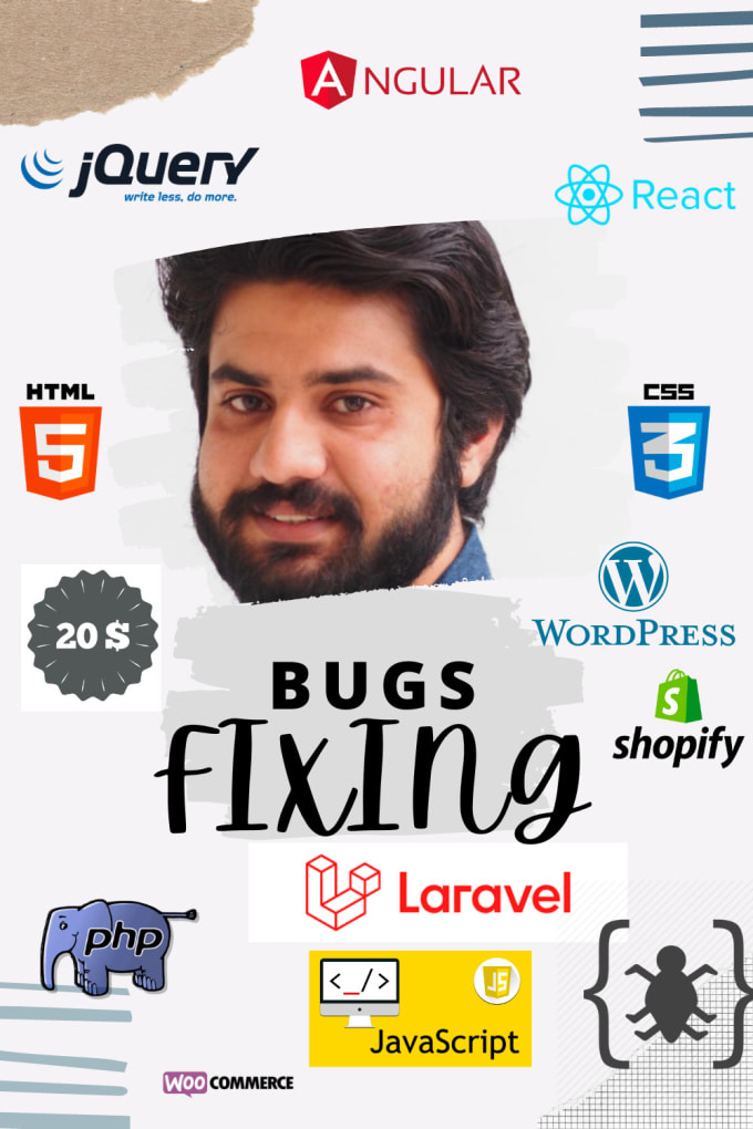 Gig Preview - Fix website bugs in laravel, wordpress, shopify, codeigniter