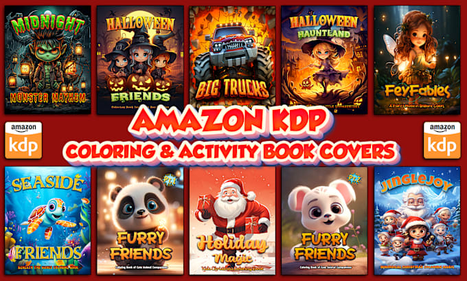 Gig Preview - Design a kids coloring book cover design for amazon KDP